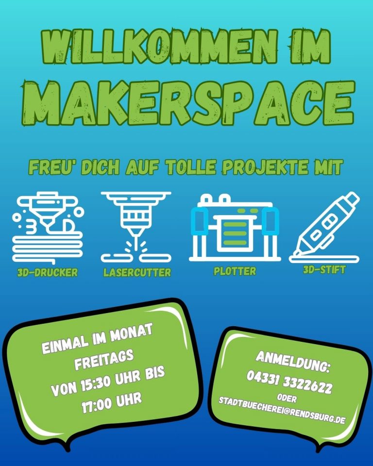 Stadtbücherei Rendsburg – Makerspace: Gestalten mit dem 3D-Stift zum Thema „Ostern“